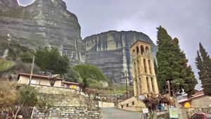 Iglesia bizantina en la parte antigua de Karambaka