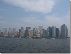 Panor&aacute;mica de manhattan volviendo de la estatua.